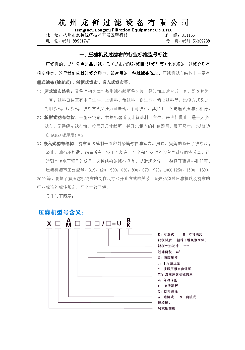 压滤机过滤形式和滤布开孔方式(图2)